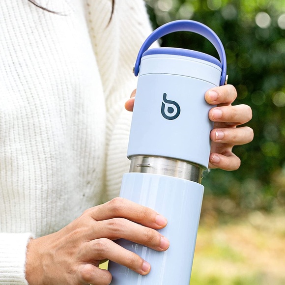 BOTTLE BOTTLE Insulated Water Bottle for Sports with Straw,2 lids,18oz 3IN1 BLUE - Picture 3 of 9